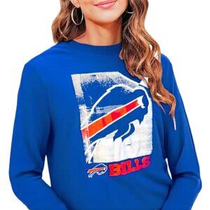 Women's Vintage NFL Buffalo Bills Royal Blue Thermal Long Sleeve Shirt